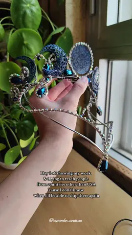 Day 1 - Elora Moon Please help me reach my people outside the US! ✨ I know you're out there 👑 #etsysmallbusiness #smallbizowner #crowns #fantasycostume 