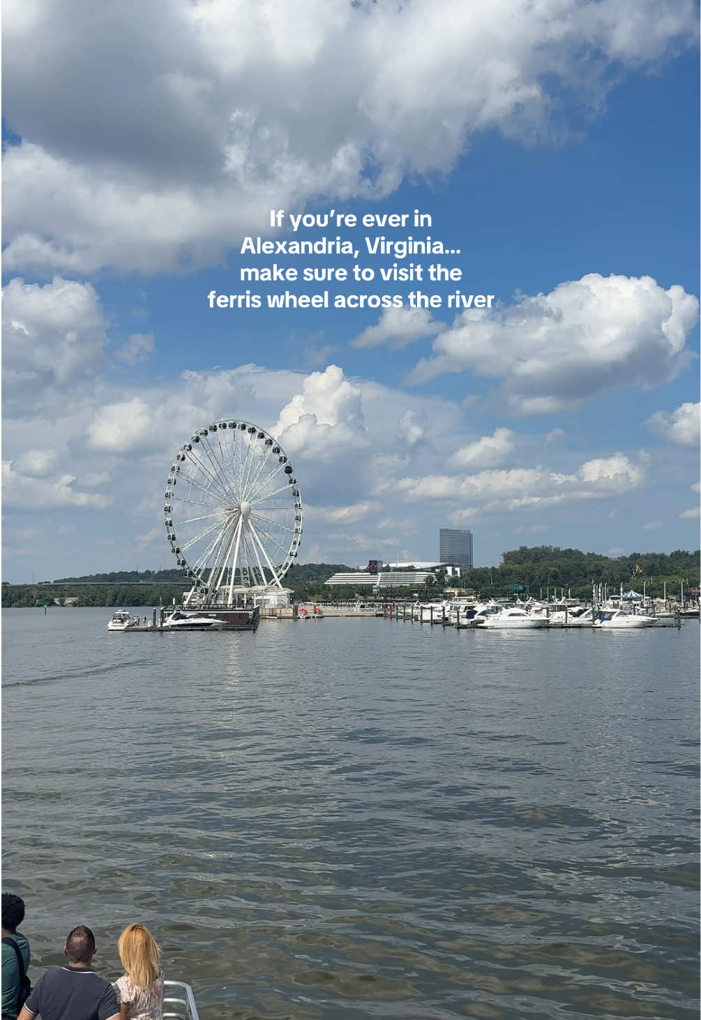 The Ferris Wheel is a 15 minute boat ride across the river in National Harbor! It’s so much fun if you’re visiting the area for the first time #ferriswheel #alexandriava #nationalharbor #travel #washingtondc 