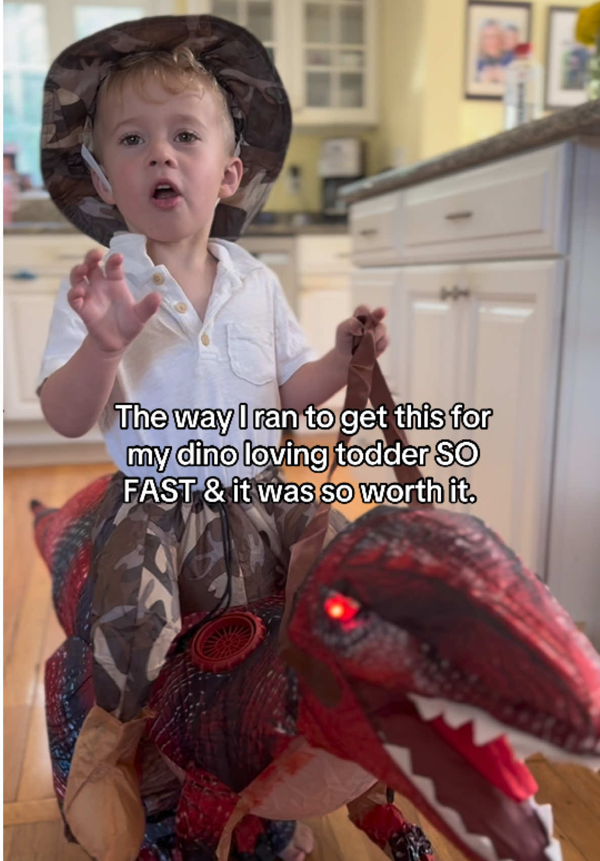 Sooo worth it! #dinosaur #toddlersoftiktok #halloween #halloweencostume 