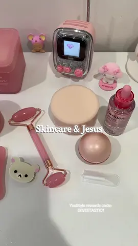 But in pink, luv!💗Also, please use my reward code EEVEETASTIC1 when shopping on YesStyle🛍️ #fypシ#skincare#jesus#jesuslovesyou#foryouu