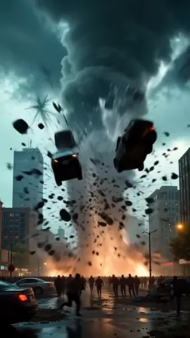 Would you run… or freeze in fear? 🌪️👇” #Tornado #CityCollapse #PixVerse #AIshorts #StormDisaster   
