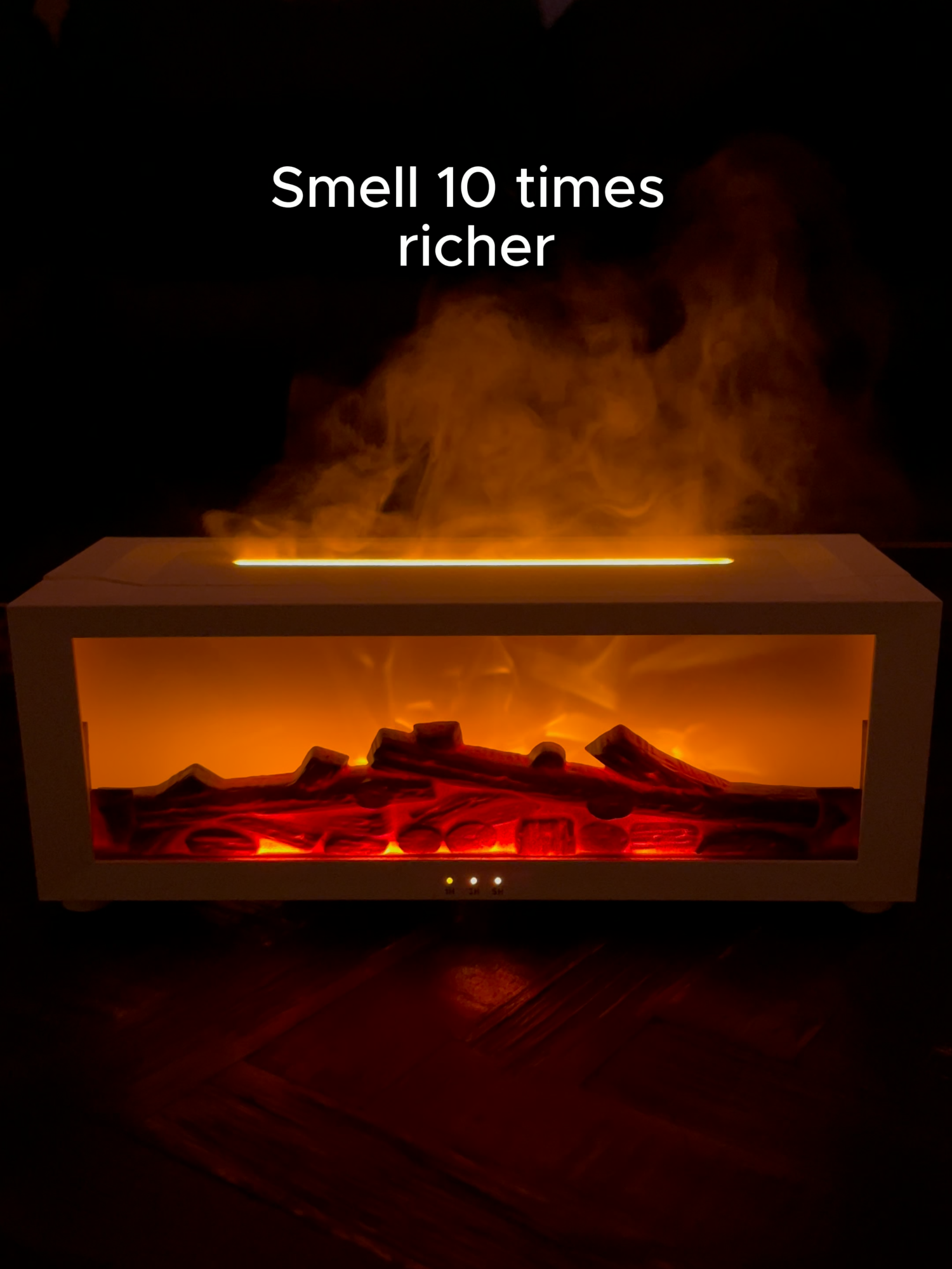 Enjoy a relaxing atmosphere with our fireplace-style aromatherapy diffuser humidifier. Its ultrasonic technology produces a gentle mist that humidifies the air and releases your favorite scents, enhancing your well-being.Quiet, elegant, and functional, it’s perfect for any space and any time of day.#diffuser #humidifier #aromatherapy #fireplace #bonfire