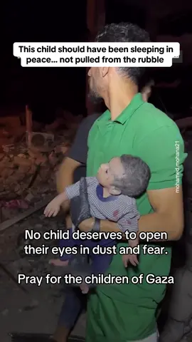 This baby didn’t choose war. He didn’t choose fear. He only wanted milk, warmth, and his mother’s embrace. 💔 Instead, he opened his eyes to dust, rubble, and screams. No child should ever carry the weight of war on their tiny shoulders. Innocence is not a crime. Childhood is not a battlefield. Ya Allah protect the children of Palestine. Wrap them in Your mercy when the world abandons them. Give them a home in Your safety when they have no home left on earth.The world may fail them, but Allah never will. #FreePalestine #PrayForPalestine #today #fyppp 