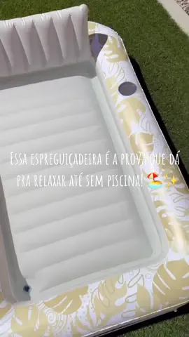 Essa espreguiçadeira é a prova que dá pra relaxar até sem piscina! 🏖️✨ #VerãoEmCasa #RelaxTotal#Espreguicadeirainflavel #Espreguiçadeira #DecoraçãoDoLar 
