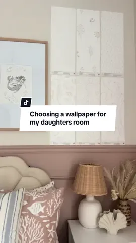 She requested a mermaid room but chose floral wallpapers 🙃 and said absolutely NO blue. Luckily I found @LoveVsDesign. Their wallpapers are fully customizable so I was able to eliminate all trace of blue lol Which one is your fav?? 