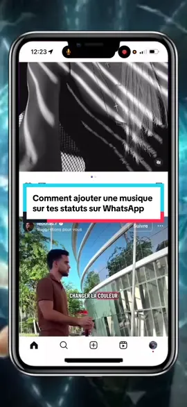 Comment ajouter une musique  sur tes statuts sur WhatsApp  #astuceiphone #CapCut 