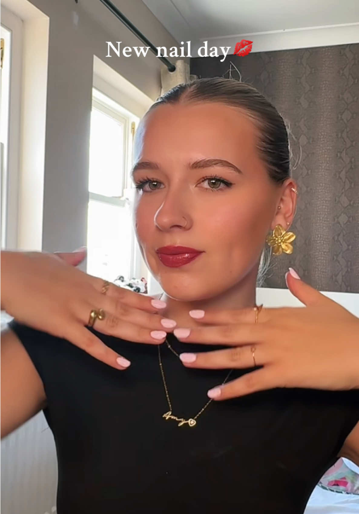 They’re a little messy I was v tired 🫢 Love me some new nails tho! Polka dot nails for the win 💕 #nails #polkadotnails #nailinspo 