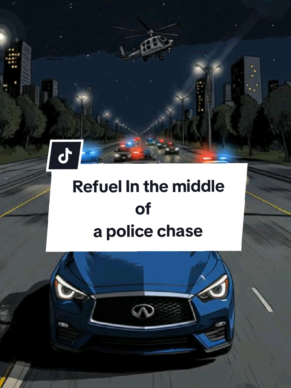 He stopped to refuel… in the middle of a police chase #usa #🇺🇸 #animation #losangeles #news 