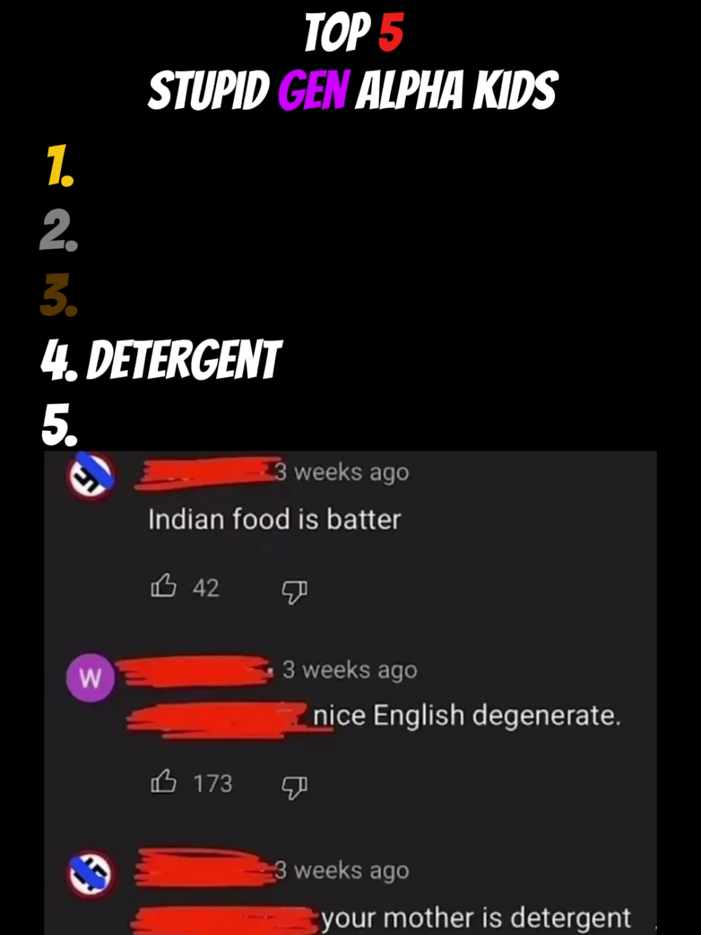 Top 5 Stupid GEN Alpha Kids🙏 #alphagen #jonderanking #ranking #top5 #funny 