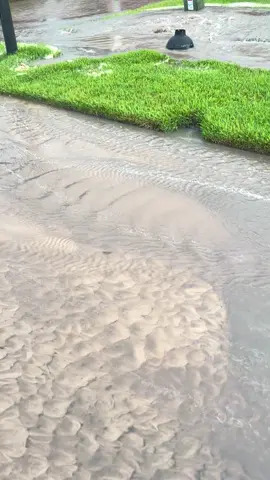 When lighting strikes the light pole on your job and it blows the water and sewer mains apart #florida #tampa #lightningstrike #lightning #plumbing @Floriida Cracker 