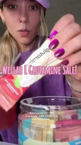 Replying to @Savvy Millennial I actually love these! There is a sale but it’s limited time only and you can try to use my coupon to save 20%!! Code: CREATORPICS  @Wellah Nutrition #lglutamine #stomachproblems #tiktokshopcreatorpicks #gutHealth #creatorpickshealth  * please check with the doctor before starting any supplements, results may vary