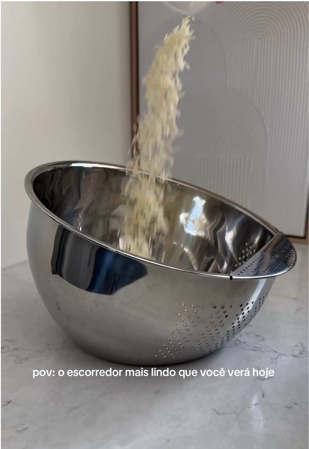 e foi super baratinho ✨ #escorredor #arroz #inox #viral 