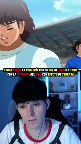 HYUGA ROMPE LA PORTERIA CON SU GOL DE TIRO DEL TIGRE CON LA POTENCIA DEL TIRO CON EFECTO DE TSUBASA #reaccion #Anime #captaintsubasa #tsubasa #streamer 
