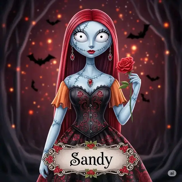 hermosos nombres con la hermosa Sally @ElExtrañoMundoDeJack @nombres #elexttañomundodejack #thenightmarebeforechristmas #nombres #names #sally 