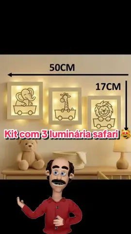 Kit com 3 luminária Safari lindas😍 #luminaria #kitluminaria #tiktokshop 