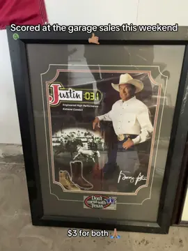 Scored some framed @George Strait pictures at a garage sale this past weekend👍🏽 #georgestrait #fyp #trend #WeekendVibes #western 