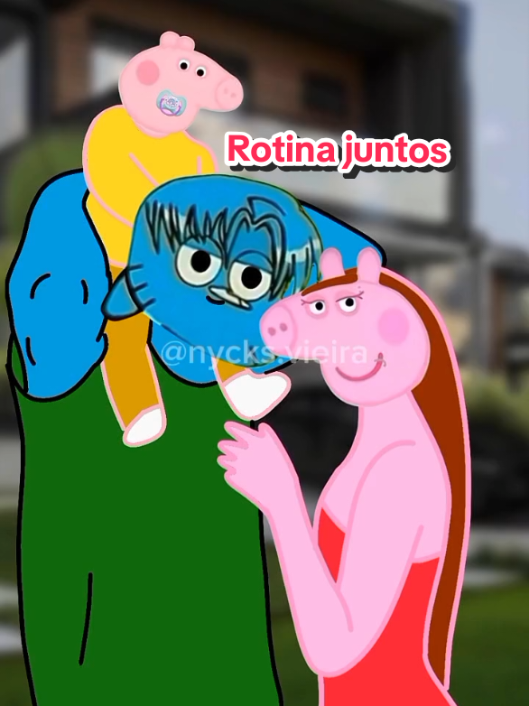 Rotina morando juntos🏡 #pepita #rotina #peppa #viral #familia 