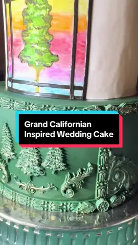 A Grand Californian Inspired Wedding Cake @Andrew Ferraz #weddingcake #grandcalifornian #disneywedding #disneycouples 