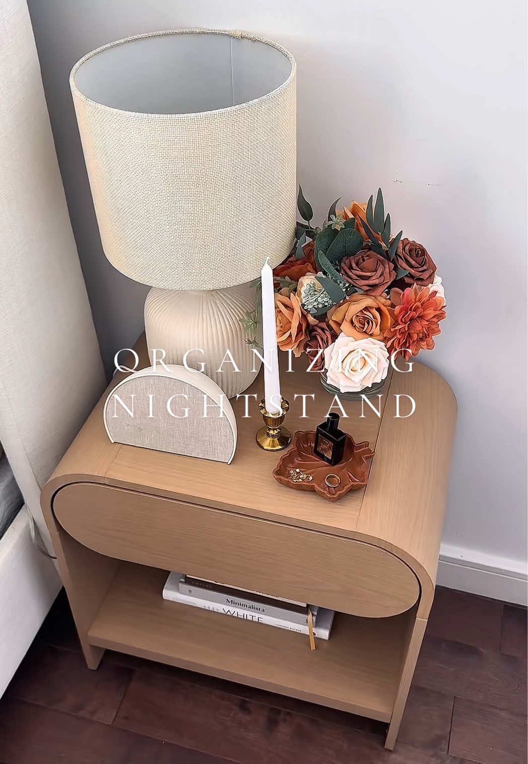 restock my new nightstand with me 🤎💫 #asmr #restock #organization #Home #organizedhome 