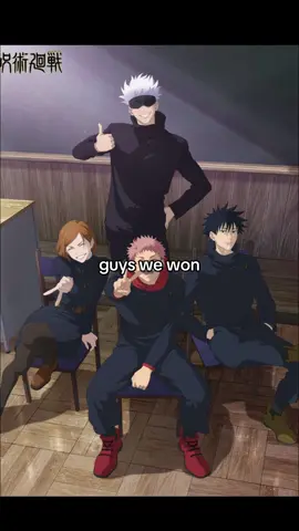 sorry for covering ur face itadori😔😔 PLS HE LOOKS SO CUTE I LOVE IT #jujutsukaisen #megumifushiguro #nobarakugisaki #yujiitadori #satorugojo 