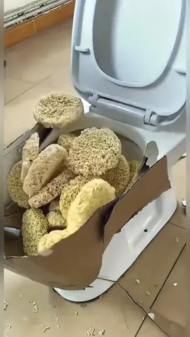 Sửa bồn cầu bằng mì gói