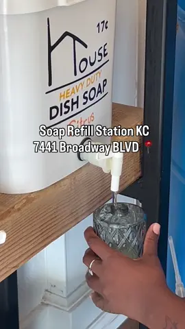 Hidden Gem IN KC! Literally one of those bottles I brought in originally cost me $15!  I got body wash, dish washing liquid, & two hand soaps for $14  If you’re interested in recycling and plant based soaps and body products, this is the place for you! #allthingskcmo #soaprefillstation #kansascity 