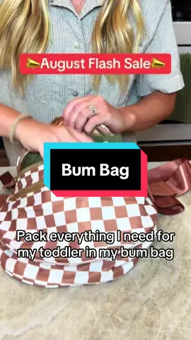 I put so much in here and STILL had room to spare!! Grab one this month while they are still on sale! #bumbag #toddlermom #fyp #foryoupage #momlife 