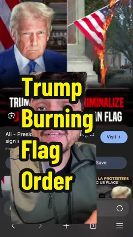 8/25/2025 - Are we Great yet? #Trump signs executive order - the arrest of anyone who burns an American flag AKA protected free speech.  #freedomofspeech #Trump #MAGA #Monarchy 