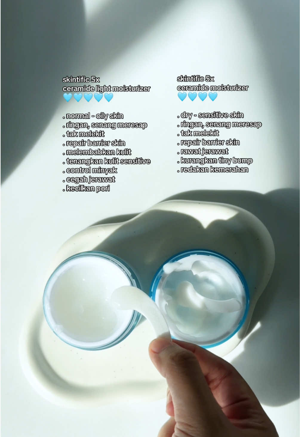 I yang dry - sensitive skin boleh je guna light moisturizer juga. sebab kulit jadi lembab dan toink2 #skintific #skintificmy #racuntiktok #beautyhacks #skintificmoisturizer 