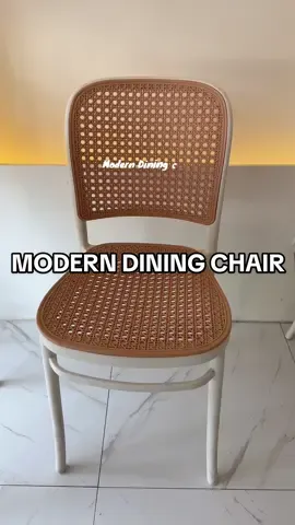 Modern dining vibes! 🍽️ Stackable, durable, at super stylish plastic rattan chair para sa dream home mo.  #diningchair 🪑 #homeessentials  #modernhome  #minimaliststyle  #rattanchair 