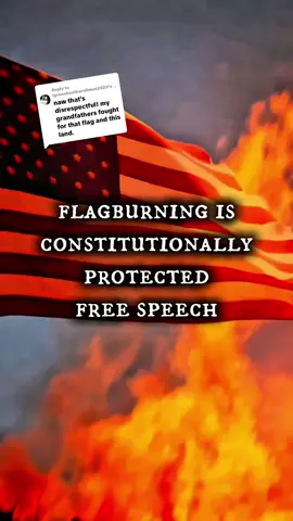 Replying to @tyroneheathersilmon2020He QUITE LITERALLY fought for our right to burn that flag. #fyp #flag #news #burn #History 