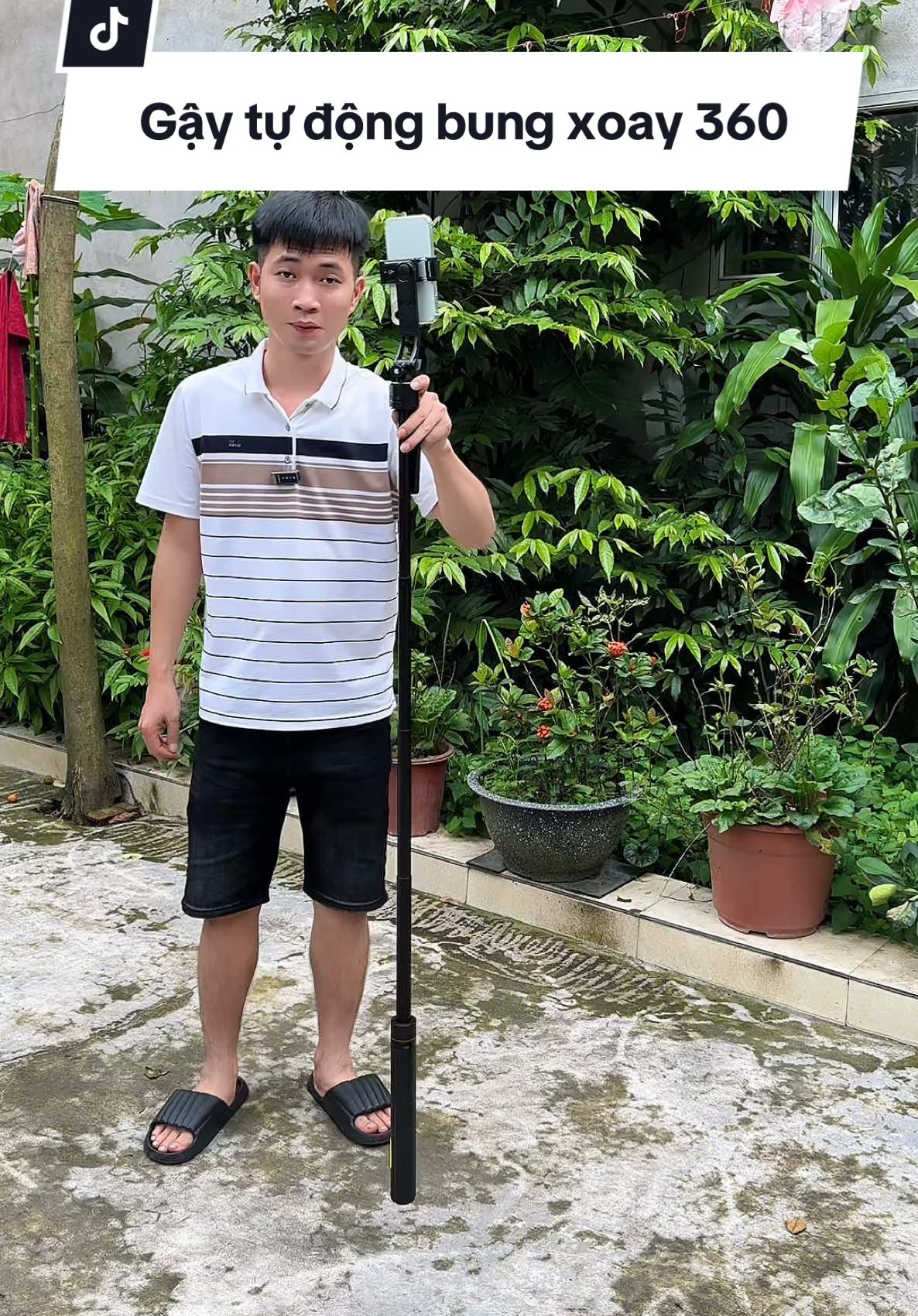 Phiên bản mới ra mắt TT07 gậy tự động bung tự động xoay gọn 30cm#chuanmylinh #tt07 #gayxoaytudong #gaybungchantudong #gimbal360  
