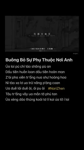 Buông Bỏ Sự Phụ Thuộc Nơi Anh phiên âm tiếng Việt phienamtiengviet #chamnari #xuhuong #nhactrungquoc #buongbosuphuthuocnoianh 