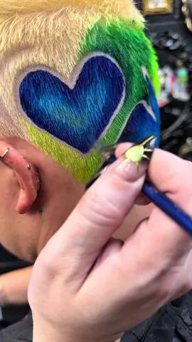 Another fun collaboration with @Oscar Aguilar  Shani just has the best hair and is always down for whatever.  #hairtattoo #undercutdesign #hairdesigns #collaboration 