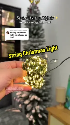Replying to @Just Kash String Christmas Light! Mas magmumukhang sosyal ang Set-up mo ng Christmas Tree dito😍 #christmasdecorations #christmasdecor #christmaslight #stringlight #christmas 
