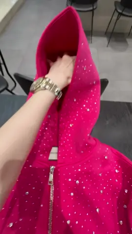 Rhinestone Cropped Hoodie—turns heads day and night #streetwear #vybes #rhinestones #fashion #streetwearfits         