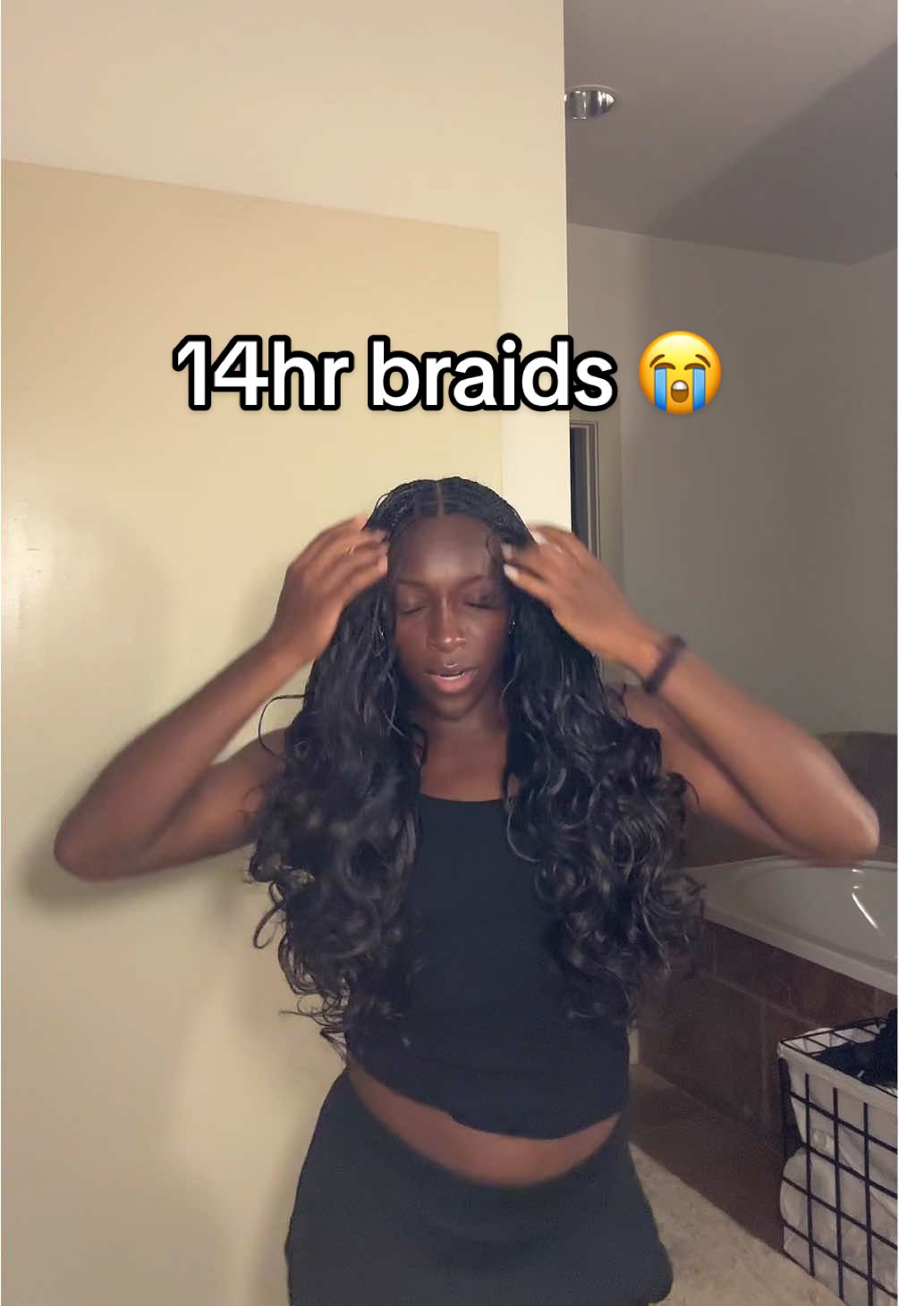 easily the best braids i have ever done on myself 😍 #braids #frenchcurl #bohobraids #braidinspo 