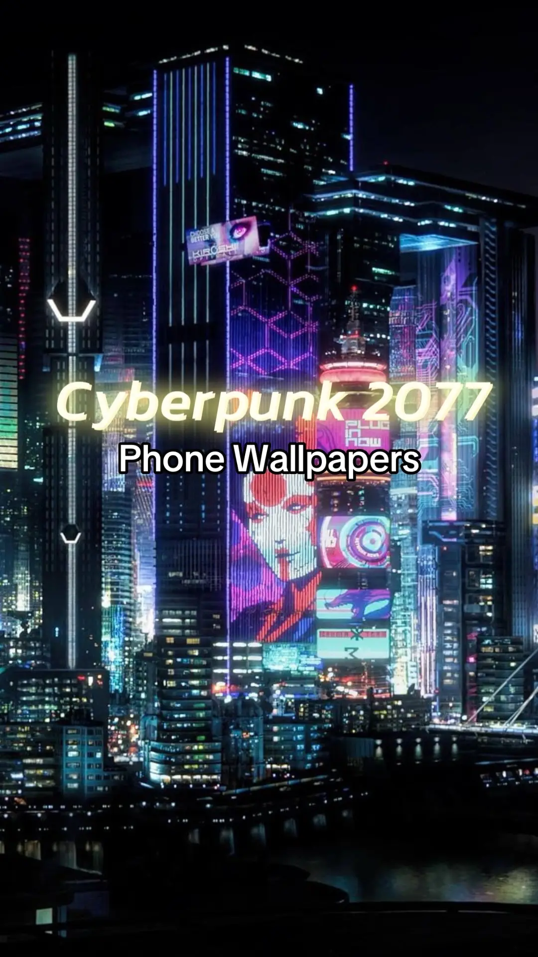 Cyberpunk wallpaper ideas for your home and Lock Screen. Set the theme for your phone to Cyberpunk by using one of these wallpapers. Customize them with font styles, colors, and widgets as well.  #cyberpunk #cyberpunk2077 #cyberpunktiktok #wallpapers #phone #fyp #gamer #fypシ 