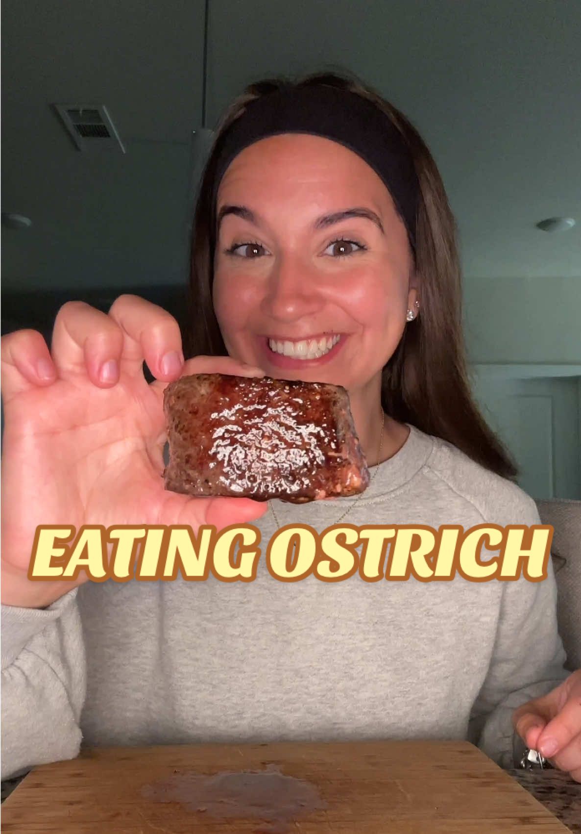 Never thought I’d be eating ostrich for dinner 😋🍽️ steak is from @RHN WAGYU 🤠 use code GRACE10 to save!! #steak #ostrich #eating #eatwithme #Foodie 