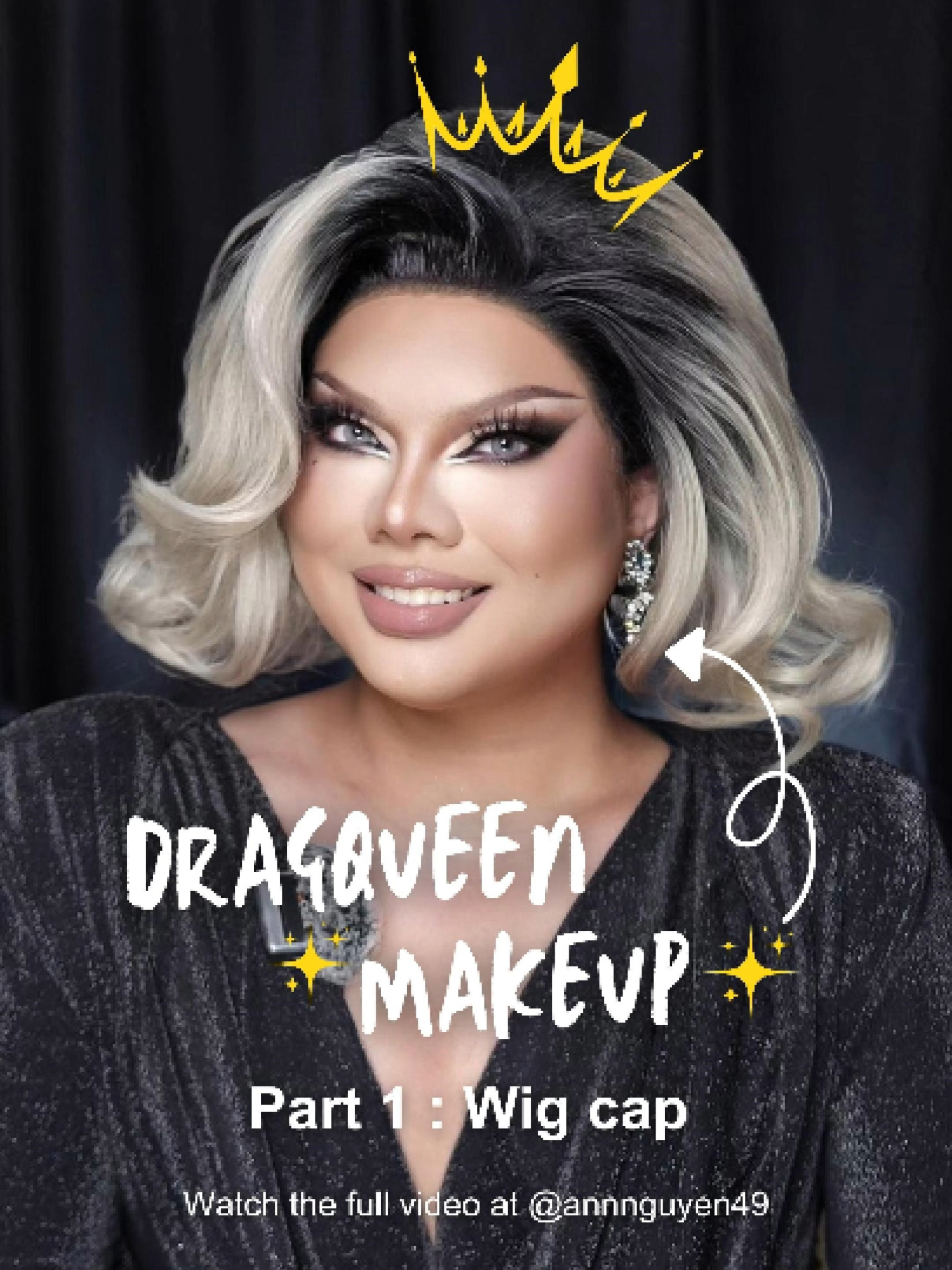 DRAG 101 : HƯỚNG DẪN SIÊU DÀI SIÊU KỸ TRANG ĐIỂM DRAGQUEEN Part 1 : WIg cap #dragqueen #dragqueenmakeup #fyppppppppppppppppppppppp #trending #trangdiem #dragqueensoftiktok