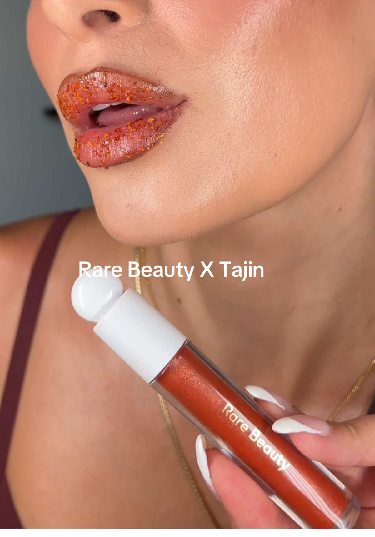 @Rare Beauty tajin lip gloss?? i wish - inspired by the poster hahaha #rarebeauty #rarebeautyxtajin #lipgloss #newrarebeauty @Selena Gomez 