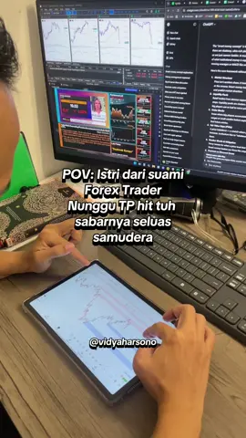 POV: Istri dari suami forex trader nungguin TP hit itu harus sabaaarrr. SL, TP, Trailing on the spot😎📉📊💹. Salam Profit #fyp #trading #forex #forextrading #forextrading 
