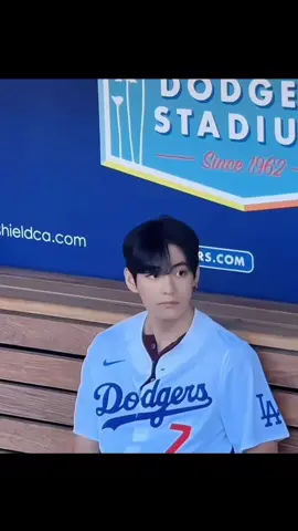 Taeyung at Dodger Stadium #taehyung #tae #bts #army #dodgerstadium 