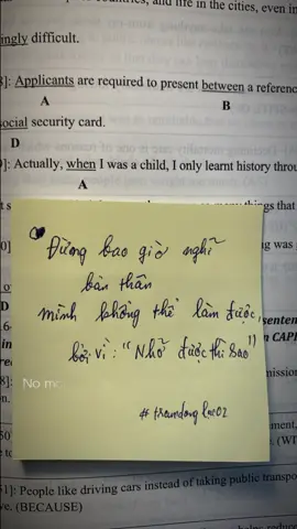 Đừng bao giờ nghĩ bản thân mình không làm được #dongluc #cogangmoingay💪 #noluc #dongluchoctap #fyp 