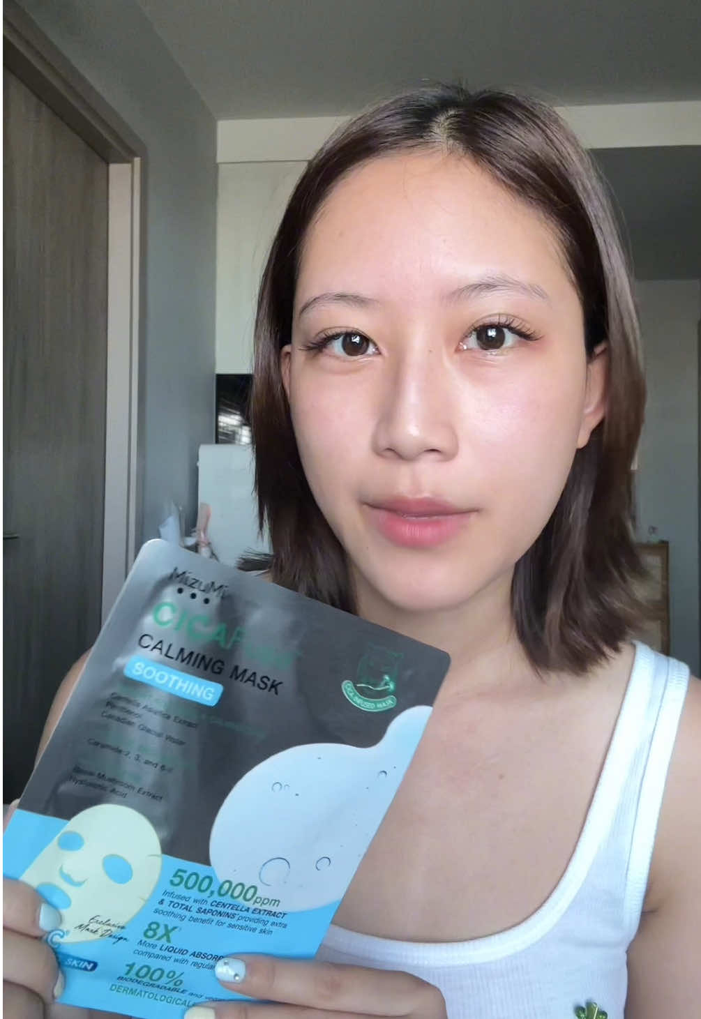 มาสก์เสือแบบฉ่ำ คือชอบใช้สีฟ้ามากอ่ะ เป็นมาสก์ที่คนผิวแพ้ง่ายใช้ได้จริงๆไม่แสบผิวเลย แบบเลยยย!!! 🩵 #มาสก์หน้า #mask #มาสก์เสือพีพี #มาสก์เสือมิซูมิ #รีวิวมาสก์หน้า 