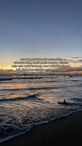 kunci tenang, tidak mengusik kehidupan orang, tidak mengurusi hidup orang. insyaAllah doa dan harapan akan terkabul satu persatu 🥹✨ 