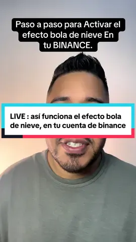 Llegaste tarde al LIVE? Toca el enlace que está en mi perfil para que aprendas cómo funciona el efecto bola de nieve en tu propia cuenta BINANCE 