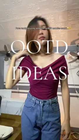 Ready na ba ang mga OOTD sa BER months event? Hohohoho @julie mae_deroxas —top @julie mae_deroxas—pants #ootdideas #outfitideas #redtop #offshouldertop #classytop 