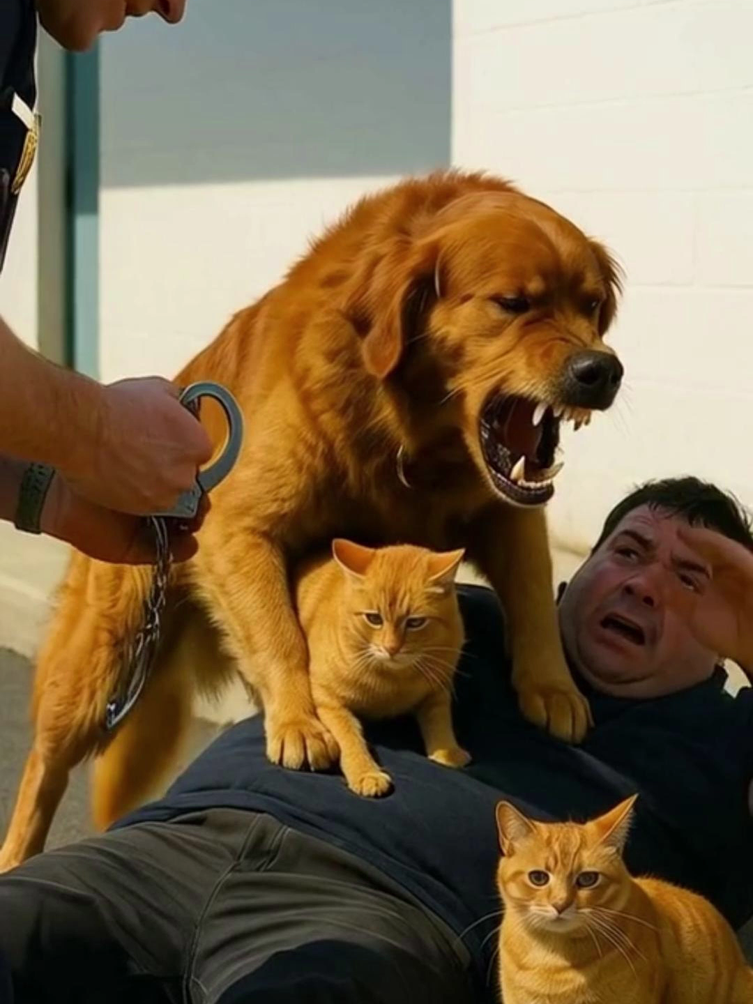 A thief injured an elderly woman, but a dog and a cat came to the rescue.#shortfeed  #dogs#cats 請幫忙按下列連結，加入訂閱。 Please help by clicking the link below to add your subscription. https://youtube.com/shorts/Wk3TwrQ_fws