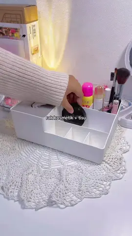 udah ada tempat tisu nya juga #rakkosmetik #rakserbaguna #rak 